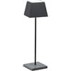 ROSSINI Siesta Lampada a Led da Tavolo Portatile Senza Fili Ricaricabile con USB Touch Dimmerabile IP54 Uso Interno/Esterno H.37cm 2,2watt Luce Calda 2700K 200lm 9 ore di Autonomia (Grigio)