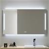 Kronenbach Sun specchio 120x80 cm rettangolare con illuminazione argento US128082KBSNLEDN