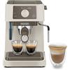 De'Longhi - Stilosa EC235.CR, Macchina da caffè manuale, sistema cappuccino, caffè in polvere o Capsule ESE, serbatoio da 1 litro, 1100 W, caldaia in acciaio inossidabile, 1100 W, colore crema