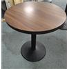 OHMG Tavolo da bar, 60 x 60 x 75 cm, tavolo da pranzo industriale retrò,tavoli da cucina da bistrot rotondi/quadrati, tavoli da bistrot in metallo e legno, stile industriale (rotondo-70 x 70 x 72 cm-B