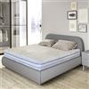 Flexinn Materasso in Memory foam con 1600 Molle insacchettate indipendenti e Memory Gel. Altezza: 25 cm, rigidità 8 su 10. Sfoderabile. Dispositivo Medico Classe I (180x190)
