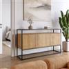 DEGHI Madia 150x85h cm top in vetro con struttura in legno e metallo - Split