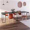 DEGHI Tavolo consolle allungabile 50-275x90 cm in metallo e legno antracite - Breeze