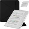 HGWALP Custodia protettiva compatibile con 7 Kobo Libra Colore (2024) / Kobo Libra 2 (2021) eReader, Clear Soft TPU Custodia posteriore con Auto Sleep/Wake e Stand,Nero