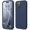elago Cover Silicone Liquido Compatibile con iPhone 15 Case, Custodia Silicone Premium, Protezione Completa [Struttura Antiurto a 4 Strati], Fodera in Morbida Microfibra Antigraffio (Jean Indigo)