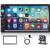 Hodozzy Autoradio 2 Din Con Vivavoce Bluetooth Auto Schermo Da 7 Pollici con Uscita video Mirror Link|USB|AUX|FM|TF|EQ+Telecamera Retromarcia