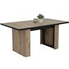 Hela Tische, Anni Tavolo da pranzo, con finiture in rovere Viking, allungabile grazie ai 3 inserti, struttura in metallo, da 160-320 x 90 cm
