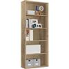 MUEBLES PITARCH | Libreria da ufficio o da lavoro con 4 ripiani, libreria da salotto, rovere Gold, 196,5x75,5x33cm (altezza x larghezza x profondità) basica, elegante e resistente