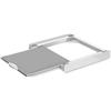 Meliconi Base Torre Evo L60, Kit di Sovrapposizione Lavatrice Asciugatrice Universale, Supporto Premontato con Ripiano Estraibile in Legno, Cinghia di Sicurezza Inclusa, Portata 250 Kg, Bianco