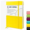 STATIONERY ISLAND Taccuino a Righe A5, Diario a Righe con Copertina Rigida con Carta Spessa Premium da 120 gsm, Taccuino con Copertina Rigida da 180 Pagine per Studiare, Giallo limone