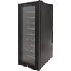 HUSPOO Frigorifero per vino da 90 l, autoportante per 30 bottiglie, porta in vetro temperato con luce a LED, gamma di temperatura da 5 a 18 °C (140 W), colore nero