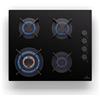 KLARSTEIN Piano Cottura 4 Fuochi Gas, Piano Cottura a Gas Integrato 8800W, Piano Cottura 4 Fuochi Gas Incasso in Acciao Inox, Piano Cottura 4 Fuochi Gas per Wok, Piano Cottura a Gas 4 Fuochi