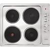 KLARSTEIN Appetito 4 - Piano Cottura a Incasso, 4 Piastre/Zone, 5500 Watt, Indicazione Calore Residuo, Manopole, 6 Livelli di Potenza, Elettrico, Acciaio Inox, Argento