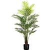 Avilia Palma Areca Artificiale con 33 Foglie, 160 cm, Vaso con Muschio Naturale, Pianta Decorativa per Ambienti Interni, Design Realistico