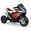 RELAX4LIFE 6V BMWMoto Elettrica per Bambini a 3 Ruote con Pedale Acceleratore,con Sedile Comodo e Porta USB/AUX, Moto Elettrica, Velocità 3 KM/H, Carico Massimo 30 KG, per Bambini 3-8 Anni (Rosso)