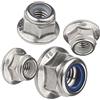 Xiedeai Viti Dadi Flangiati - Chiodi Dado Esagonale Flangia Acciaio Inox Nylon Autobloccante Dado con Rondella M4 M5 M6 M8 M10 M12
