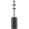 Hama 00205194 Jack Audio - Adattatore da 1 jack femmina da 3,5 mm, 1 jack maschio 6,35 mm, colore: Nero