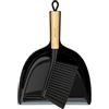 MR.SIGA Set Scopetta Paletta Manico Bambù, Nero, 1 pezzo