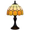 Tokira Vintage Tiffany Lampada Da Tavolo Giallo 8 Pollici, Mediterraneo Stile Vetro Colorato Paralume, Lampada Da Scrivania Tonalità Stile Semplice [Escluse le Lampadine]