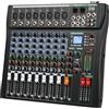 XTUGA Mixer audio professionale, mixer audio USB, mixer 8 canali, Bluetooth MP3, equalizzatore a 3 bande, interfaccia USB/audio, alimentazione fantasma 48 V (CT80-First)