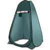 Unbr Tenda da doccia pop-up istantanea, riparo per la privacy, portatile, con borsa per il trasporto, per campeggio, trekking, spiaggia, bagno (verde)