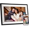 PiPivision Frameo Digital Photo Frame 10.1 Pollici WALN Digital Photo Frame 32 GB di memoria, rotazione automatica, condividere foto/video tramite l'app e inviare saluti