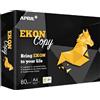 EKON GINCO Papel Risma Carta A4 80gr, 5 Pack da 500 Fogli 80 gr/mq Tot 2500 - Ideale per Rifornimento Cancelleria Ufficio, Bianca, Tutte le Stampanti