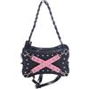 Kawaii-Story LB-6159 - Borsa rettangolare in pelle con borchie gotiche punk, 27 x 17 x 8 cm, colore: Nero