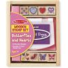 Melissa & Doug- Cuori e Farfalle et di Timbri, Multicolore, 12415