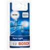 Bosch Lampadine Alogene W3W Pure Light, 12 V 3 W, Ricambio di Qualità Originale- Attacco W2,1x9,5d - Confezione da 2 Lampadine