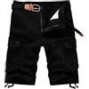 Blu Apparel Pantaloncini cargo da uomo, in cotone, con 6 tasche, per attività all'aria aperta e escursionismo, Nero , 38W