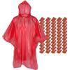 FUN FAN LINE Confezione da 50 Poncho Impermeabili d'Emergenza. Impermeabile Trasparente Mantella Antipioggia Pieghevole Uomo e Donna, Giacca Leggera e Portatile per Escursioni