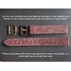 16 MM Cinturino IN Pelle Vitello Autentica Malva Moda Bianca Inciso Di Motivi