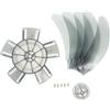 MAGICLULU 18 Lama Del Ventilatore Elettrico Sostituzione Pale Ventilatore a Piantana Fan Pale Del Ventilatore Elettrico Foglie Dell'elettroventilatore Ventola Sostitutiva Grey Plastica