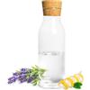Sendez Caraffa in vetro da 1 litro con tappo in sughero, caraffa per vino, decanter trasparente