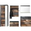 trendteam smart living IndyGD:Ko.GraphitGrauMatera, Fr.Old Wood, ABS.Graphit Grau Matera-NB,GD-Kombination Arredamenti, Bianco, Taglia unica