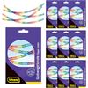 Idena 90252 - Guirlandes en nid d'abeille, longueur env. 1,5 m, 10 x 4 guirlandes en papier aux couleurs de l'arc-en-ciel, décoration de fête