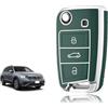 TOOMUME Cover Chiave, Guscio Chiave Adatto per VW Golf 7 Mk7 Polo Jetta Tiguan Touran Seat Leon Fabia Ibiza Skoda Fabia Octavia Superb, Custodia Chiavi Telecomando Copri Chiavi - Flip Key
