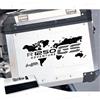 BLACK DOVES GRAPHICS n.2 Adesivi per valigie allu sostitutivo per BMW R 1250 GS (Black/Grey)