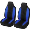 CGEAMDY Coprisedili per Auto, 2 pezzi, protezioni per sedili anteriori auto, seggiolino auto traspirante, impermeabile e antiscivolo, compatibile con Automotive, SUV e Camion (Blu)