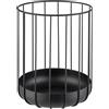 APS 30211 Urban - Cestino rotondo in metallo, resistente, Ø 22,5 cm x altezza 28 cm, cestino per pane, frutta, verdura, nero