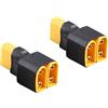 LINSYRC 2pz Adattatore 1-Femmina a 2-Maschio Connettore Parallela Spina XT90 per Quadricotteri Multirotori Batteria LiPo RC