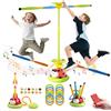 RoserRose 5 in 1 Giochi da Giardino per Bambini, Spara Razzi, Corda per Saltare, Lancio Anelli, Schivata e Salto, Giochi da Esterno con Telecomando, Giocattolo per Bambini 3 4 5 6 7 8 Anni