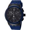 Swatch Orologio Cronógrafo al Quarzo Uomo con Cinturino in Silicone SUSB418