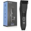 Suttik Rasoio professionale da uomo senza fili con zoom (0,5 - 10 mm) per tagliare i capelli di precisione per barba, baffi e cura del viso, indicatore LED