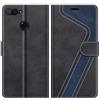 MOBESV Custodia per Xiaomi Mi 8 Lite, Cover a Libro Magnetica Custodia in Pelle per Xiaomi Mi 8 Lite, Elegante Nero