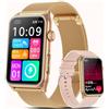 Marsyu 2025 Smartwatch Donna con ECG/HRV/Lipidi/Acido Urico/BMI/Sonno,1.57 HD 𝐆li𝐜𝐞𝐦𝐢𝐚 Orologio Fitness tracker con 24h Pressione sanguigna/Temperatura Corporea/Cardiofrequenzimetro (Oro Rosa)