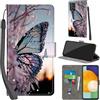 PHINIENLAND Cover per Samsung Galaxy A53 5G custodia portafoglio Farfalla | 3 scomparti carte, 1 tasca banconote, Chiusura magnetica, Supporto, Pelle PU flip cover per Samsung A53 5G