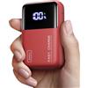 INIU Power Bank, 25000mAh 65W Powerbank Fast Charging, Lunga Durata Caricatore Portatile USB C Input & Output Compatibile con Phone & Laptop, Essenziale per il Campeggio Adatto a Uomini e Donne, Rosso