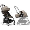 Stokke Passeggino Stokke YOYO3 con Newborn Pack - Include telaio nero, YOYO 6+ Color Pack (Taupe) e 0+ Newborn Pack (Taupe)